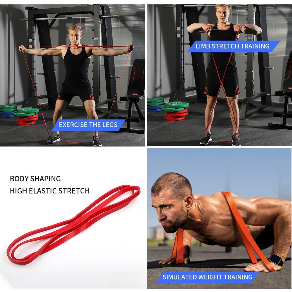 82" Resistance Loop Band – 5–125 LB Strength Range – Natural Latex or TPE – Single Loop for Pull-Ups & Strength Training