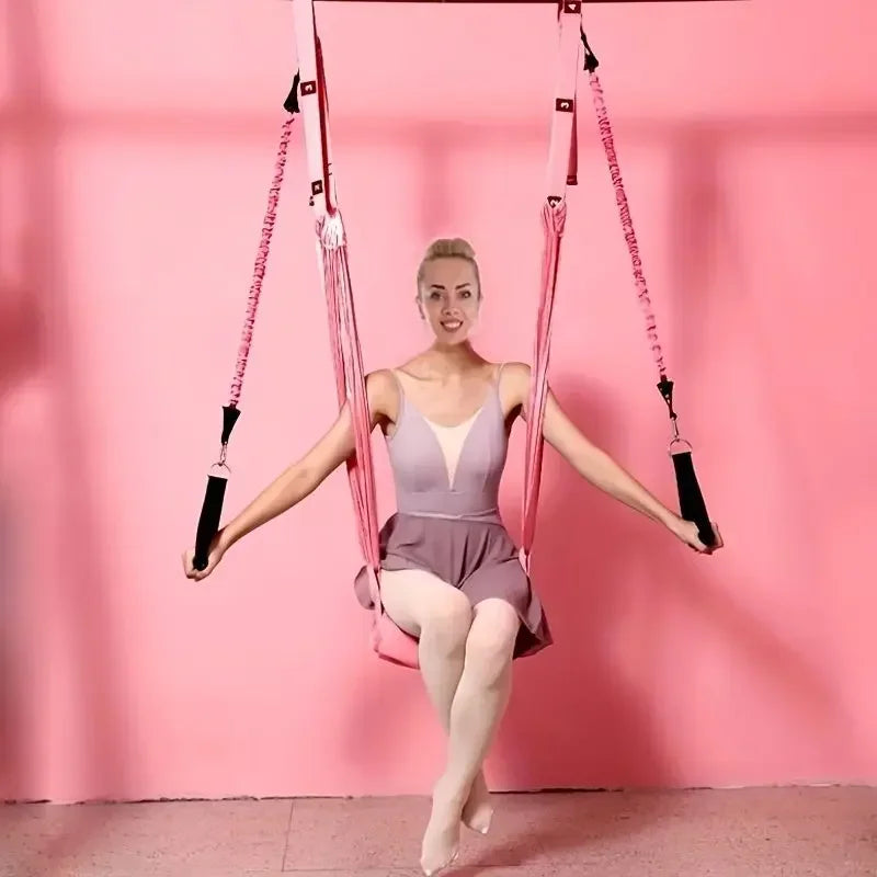 71″ Adjustable Yoga Stretch Strap – Four-Layer Woven Webbing & Foam Pad – Flexibility & Backbend Training