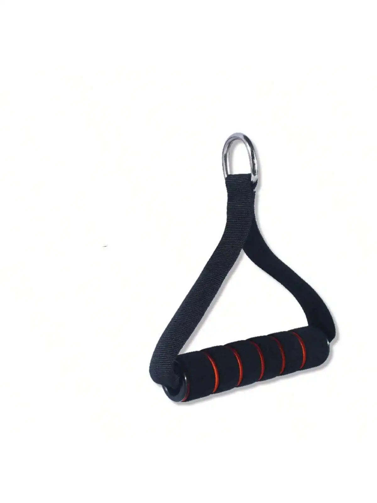 5.12″ × 7.09″ Pull Rope Handle – Nylon Strap & Foam Grip – Steel D-Ring for Resistance Bands & Cable Workouts