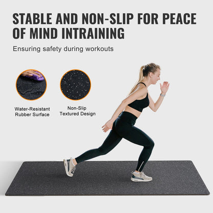 0.56 in Interlocking Floor Mats – 100 sq ft Coverage (25 Tiles) – Rubber Top & EVA Foam – Shock Absorption & Noise Reduction for Gym