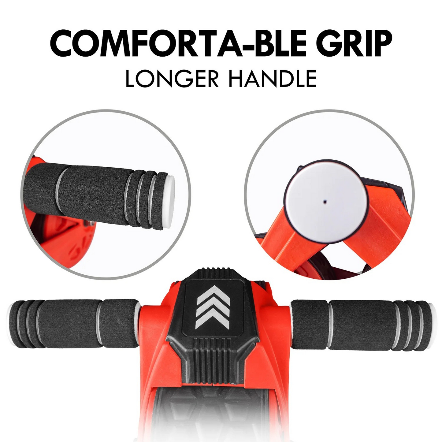 Single Automatic Rebound Ab Wheel Roller – 150 LB Capacity – ABS Construction – Includes Knee Pad for Core & Ab Strength Training