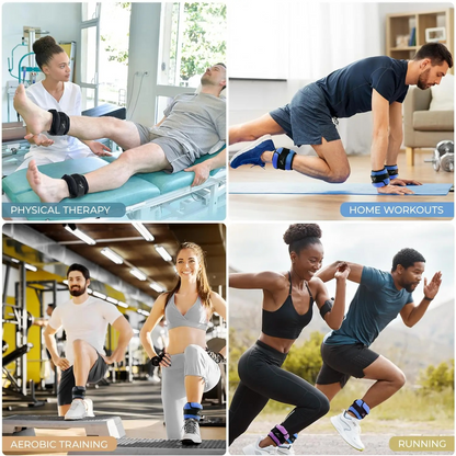 1 Pair Adjustable Wrist & Ankle Weights – 1–10 LB Range – Breathable Fabric with Iron Sand – Strength Training & Rehab