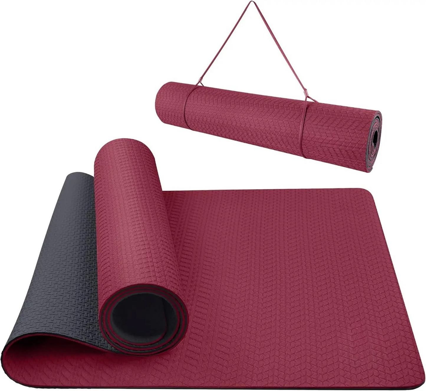 72″ × 24″ Yoga Mat – 0.25″ Thick – Suede TPE – Non-Slip & Anti-Tear for Hot Yoga & Pilates