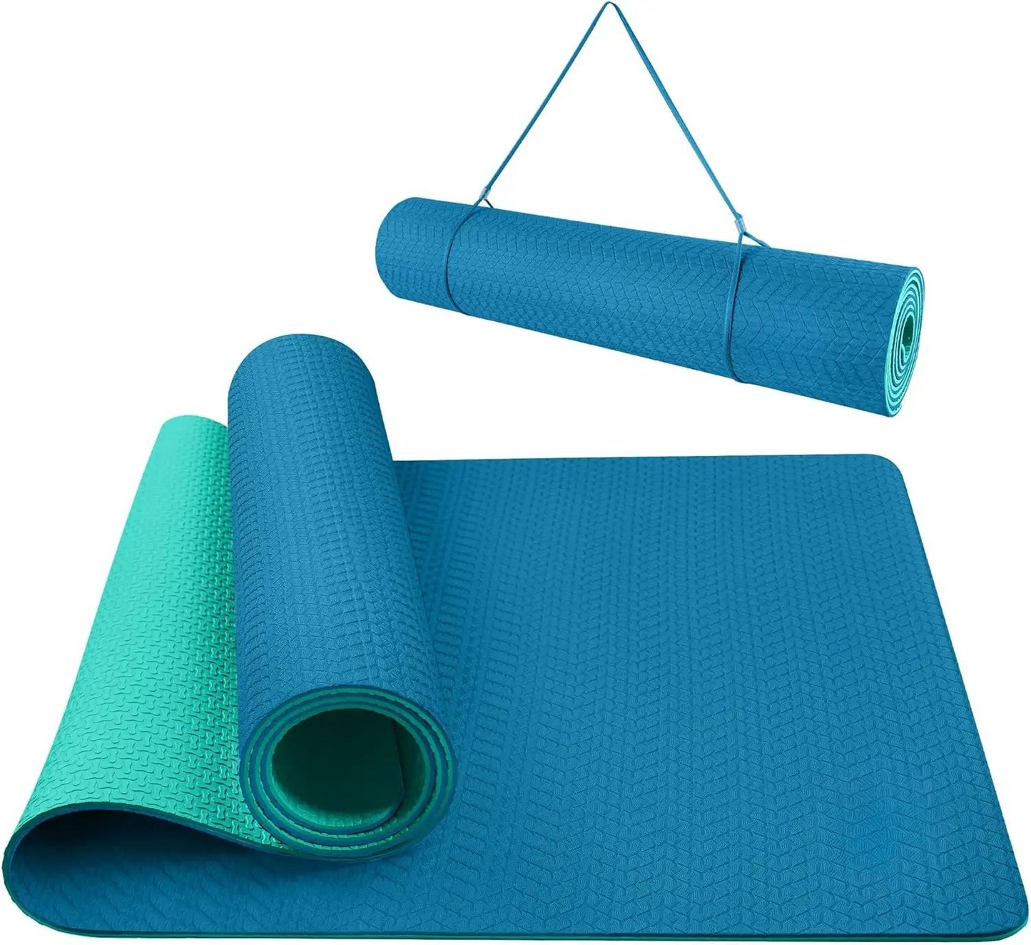 72″ × 24″ Yoga Mat – 0.25″ Thick – Suede TPE – Non-Slip & Anti-Tear for Hot Yoga & Pilates