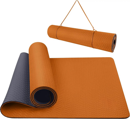 72″ × 24″ Yoga Mat – 0.25″ Thick – Suede TPE – Non-Slip & Anti-Tear for Hot Yoga & Pilates