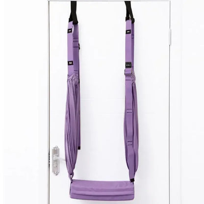 71″ Adjustable Yoga Stretch Strap – Four-Layer Woven Webbing & Foam Pad – Flexibility & Backbend Training