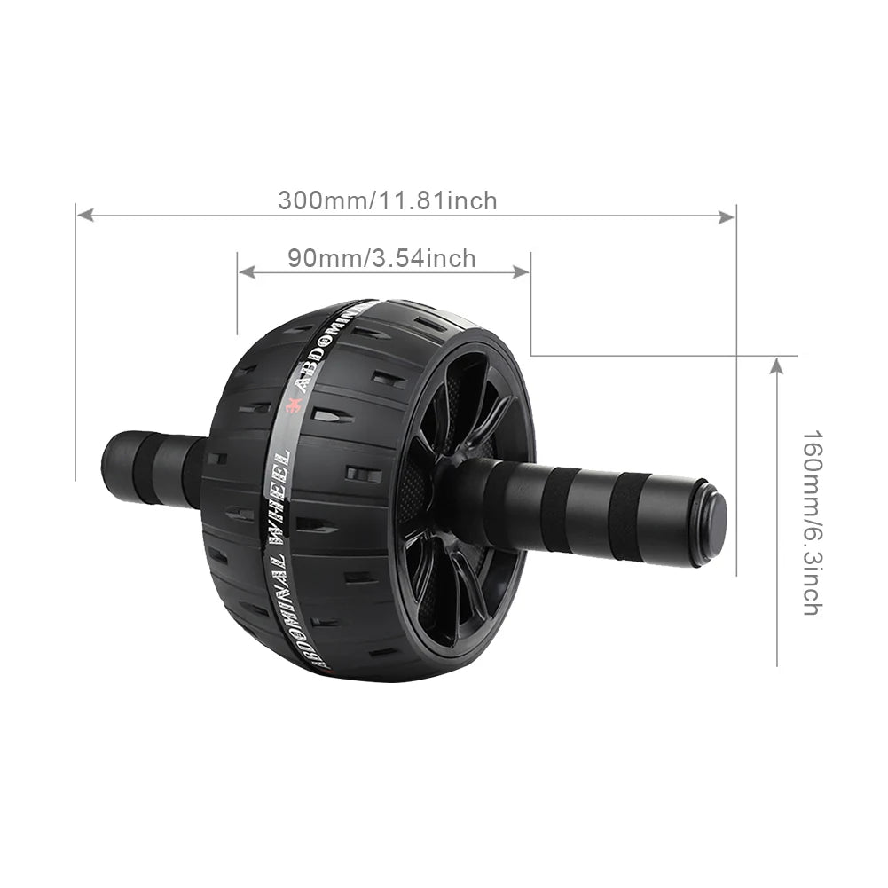 11.8" × 6.3" Single-Wheeled Ab Roller – PP & Steel Core – Non-Slip Silent Core & Ab Strength Trainer