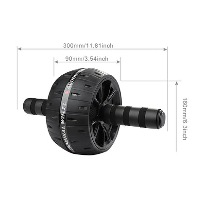 11.8" × 6.3" Single-Wheeled Ab Roller – PP & Steel Core – Non-Slip Silent Core & Ab Strength Trainer