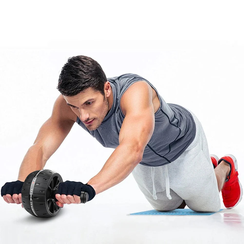 11.8" × 6.3" Single-Wheeled Ab Roller – PP & Steel Core – Non-Slip Silent Core & Ab Strength Trainer