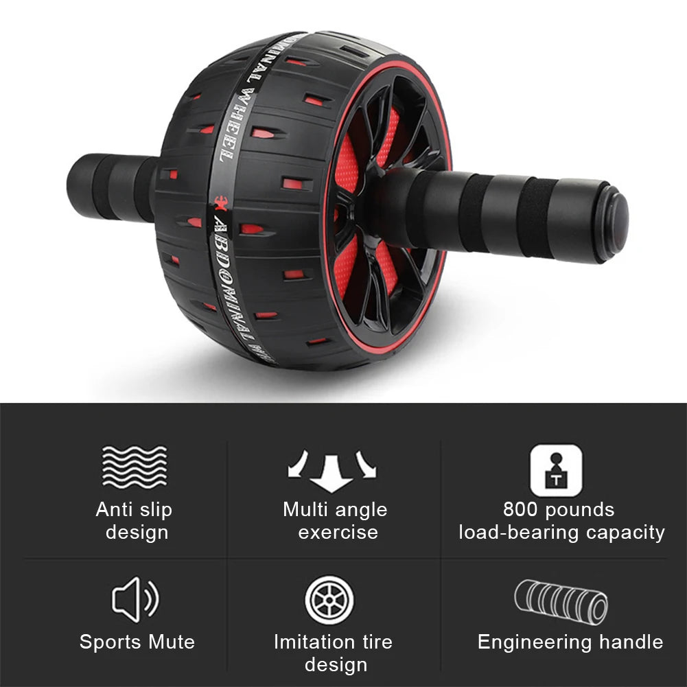 11.8" × 6.3" Single-Wheeled Ab Roller – PP & Steel Core – Non-Slip Silent Core & Ab Strength Trainer