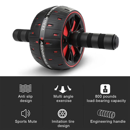 11.8" × 6.3" Single-Wheeled Ab Roller – PP & Steel Core – Non-Slip Silent Core & Ab Strength Trainer
