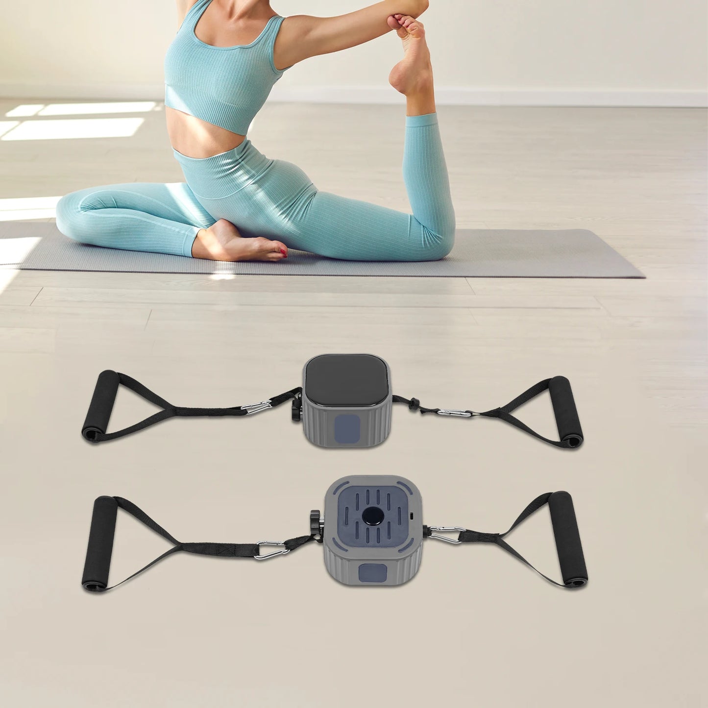 2-Pack Pilates Resistance Band Trainer Set – 6.61–39.68 LB Adjustable – ABS, TPE, Nylon & Iron – Full-Body Strength Training