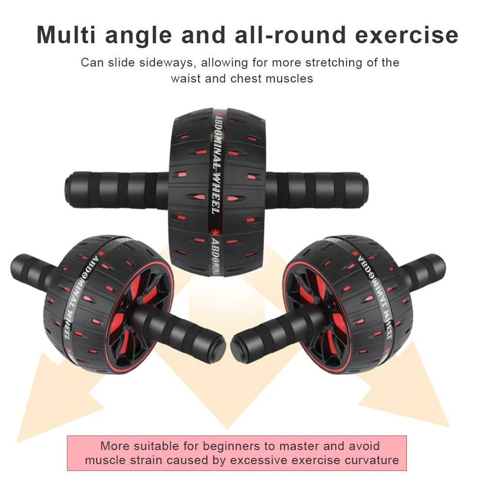 11.8" × 6.3" Single-Wheeled Ab Roller – PP & Steel Core – Non-Slip Silent Core & Ab Strength Trainer