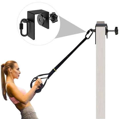 1-Pack Door Anchor – Heavy-Duty Steel & Rubber with Flannel Padding – Fits Doors ≤1.95″ Thick – Secure Resistance Band Training