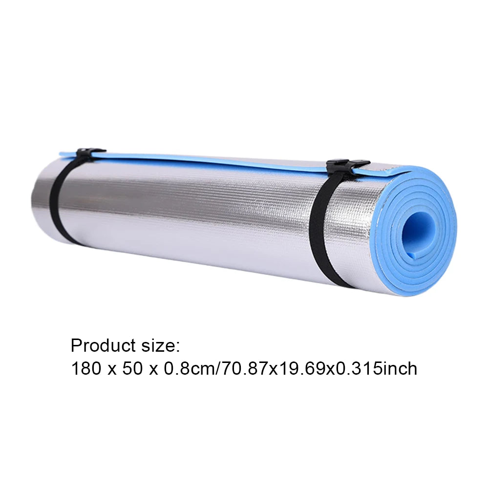 72" x 24" Yoga & Exercise Mat – 0.4" Thick TPE & Aluminum Membrane – Waterproof & Portable for Outdoor Fitness