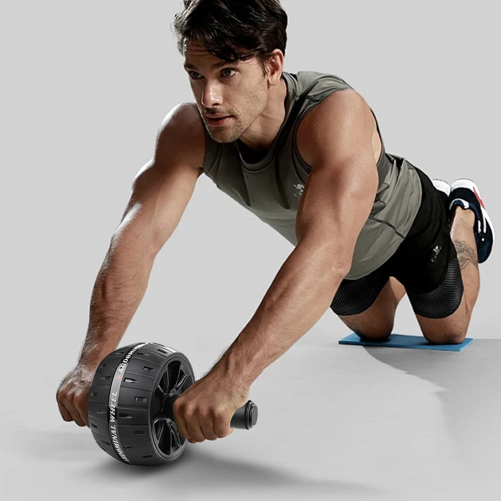 11.8" × 6.3" Single-Wheeled Ab Roller – PP & Steel Core – Non-Slip Silent Core & Ab Strength Trainer