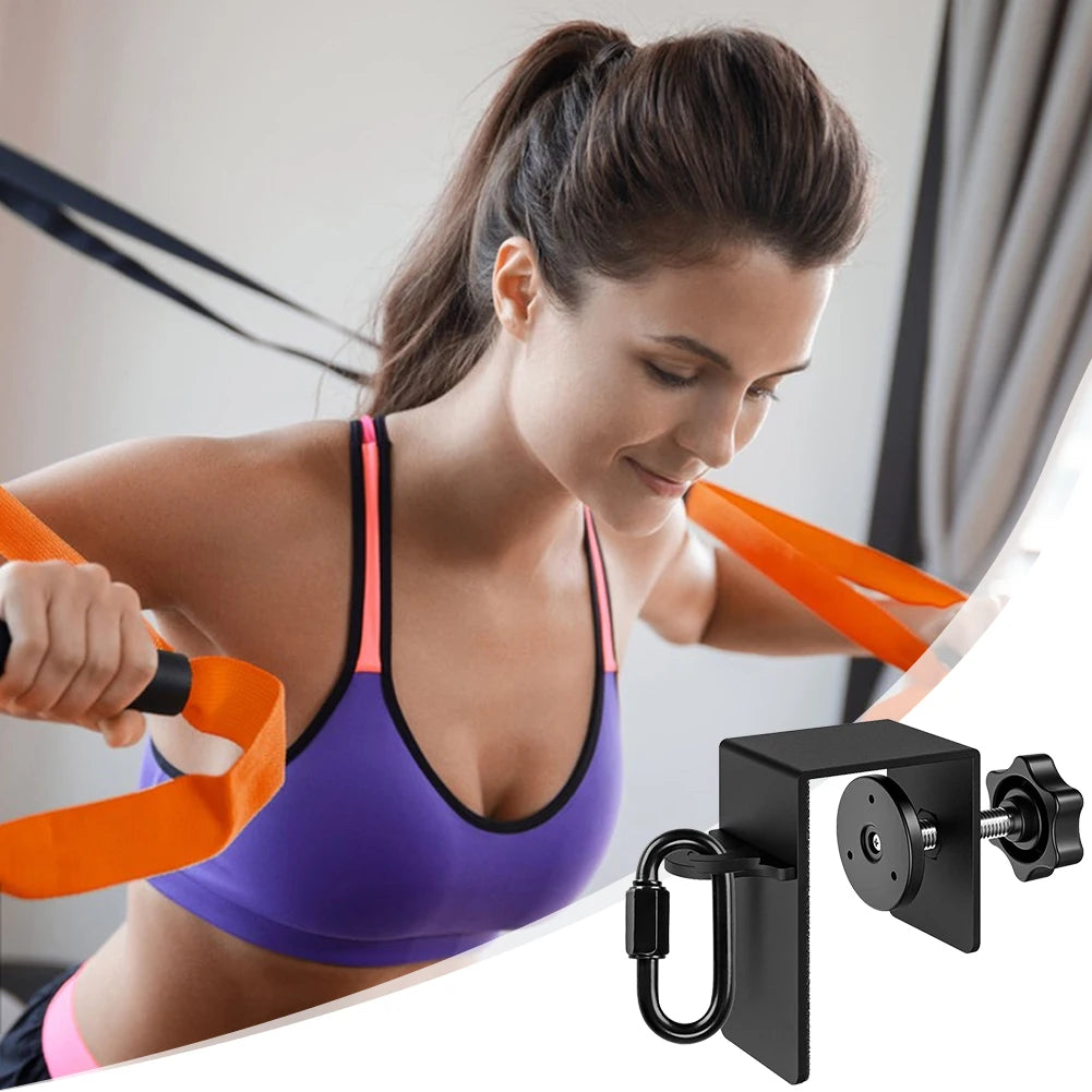 1-Pack Door Anchor – Heavy-Duty Steel & Rubber with Flannel Padding – Fits Doors ≤1.95″ Thick – Secure Resistance Band Training