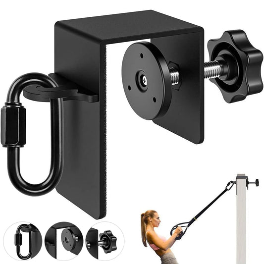 1-Pack Door Anchor – Heavy-Duty Steel & Rubber with Flannel Padding – Fits Doors ≤1.95″ Thick – Secure Resistance Band Training