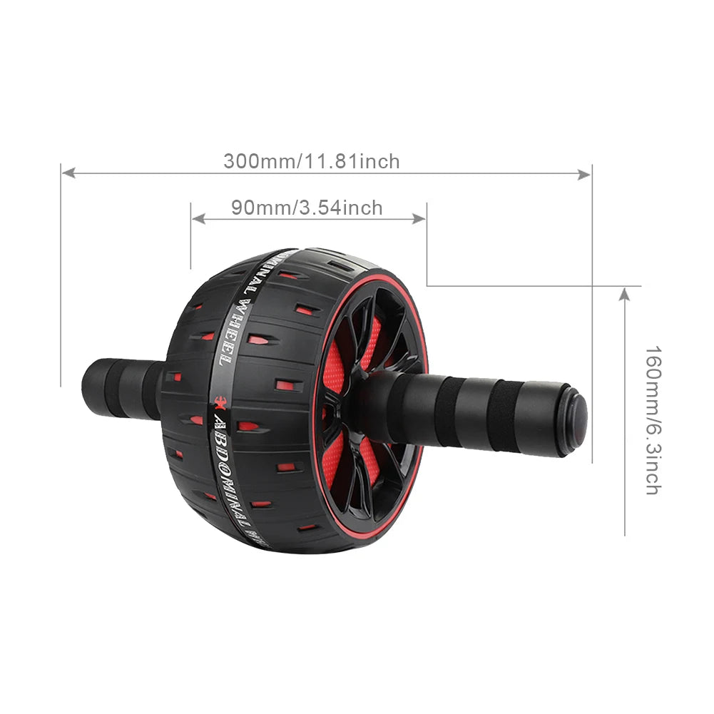 11.8" × 6.3" Single-Wheeled Ab Roller – PP & Steel Core – Non-Slip Silent Core & Ab Strength Trainer