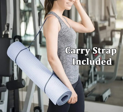 72″ × 24″ Yoga Mat – 0.25″ Thick – Suede TPE – Non-Slip & Anti-Tear for Hot Yoga & Pilates