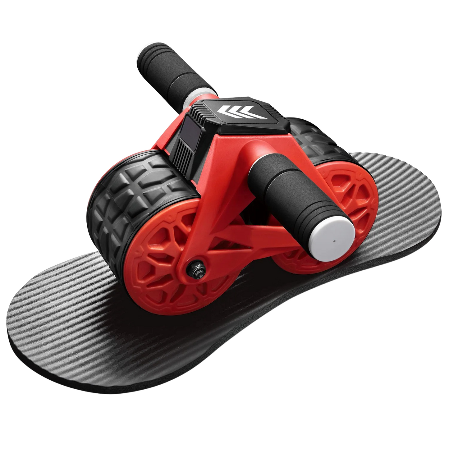 Single Automatic Rebound Ab Wheel Roller – 150 LB Capacity – ABS Construction – Includes Knee Pad for Core & Ab Strength Training