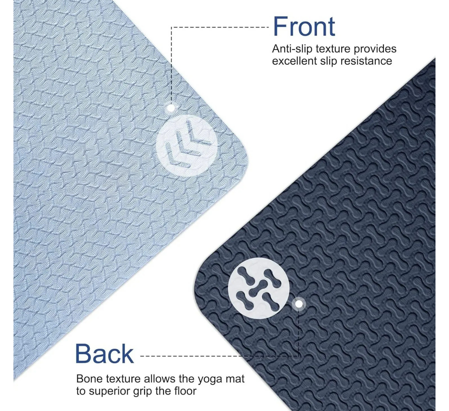 72″ × 24″ Yoga Mat – 0.25″ Thick – Suede TPE – Non-Slip & Anti-Tear for Hot Yoga & Pilates