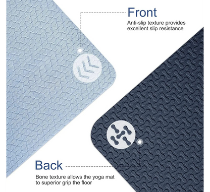 72″ × 24″ Yoga Mat – 0.25″ Thick – Suede TPE – Non-Slip & Anti-Tear for Hot Yoga & Pilates